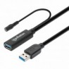 Cable Adaptador Usb Manhattan Usb-A 3.0 Macho A Usb-A Hembra 15M Negro 153768