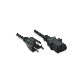 Cable De Poder Manhattan Iec 60320 A Nema 5-15 3 Metros Negro 323338