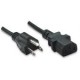 Cable De Poder Manhattan Iec 60320 A Nema 5-15 3 Metros Negro 323338