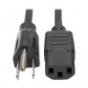 Cable De Poder Tripp Lite Nema 5-15P A Iec-320-C13 30Cm Negro P006-001