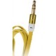 Cable De Audio Vorago Cab-108 3.5 Mm Metalico Amarillo Blister