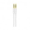 Cable Auxiliar Vorago Cab-115 Blanco Metalico 3.5Mm A 3.5 Mm Bolsa