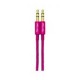 Cable Auxiliar Vorago Cab-115 Rosa Metalico 3.5Mm A 3.5 Mm Bolsa