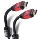Cable Steren Hdmi 4K Con Filtros De Ferrita Y Cable Tipo Cordon De 7,2 Metros Negro/Rojo 299-824