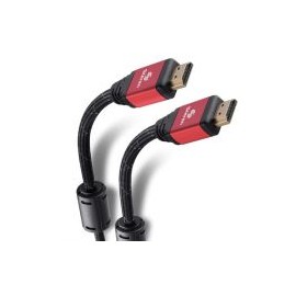 Cable Steren Hdmi 4K Con Filtros De Ferrita Y Cable Tipo Cordon De 3,6M Negro 299-812