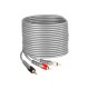 Cable Steren 3.5Mm Macho A 2X Rca Macho Reforzado 3.6 Metros Gris 284-050