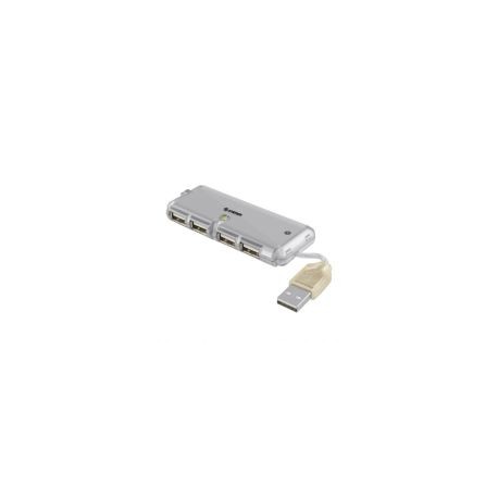 Hub Usb Steren 4X Puertos Usb-A 2.0 Hembra 480Mbit/S Gris Usb-520