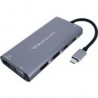 Hub Batauro Usb-C Macho A 1X Hdmi 1X Vga 2X Usb 3.0 1X Pd 1X Lan 1X Sd 1X 3.5Mm Hembra Negro Ad-90