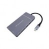 Hub Batauro Usb-C Macho A 1X Hdmi 1X Vga 1X Usb 3.0 1X Pd 1X Lan 1X Sd 1X 3.5Mm Hembra Negro Ad-80