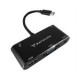 Hub Batauro Usb-C Macho 1X Hdmi 1X Vga 1X 3.5Mm 1X Usb 3.0 Hembra Negro Ad-60