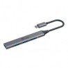 Adaptador Hub Stylos Usb C Macho 4X Usb 2.0 Hembra 480 Mbit/S Gris Stcbhub42G