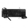 Combo Vorago Kit Teclado Y Mouse Km-107 + Diadema C/Microfono Hs-400
