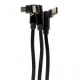 CABLE VORAGO CAB-308 MICRO USB/ LIGHTNING/ TIPO C 2.4A NEGRO